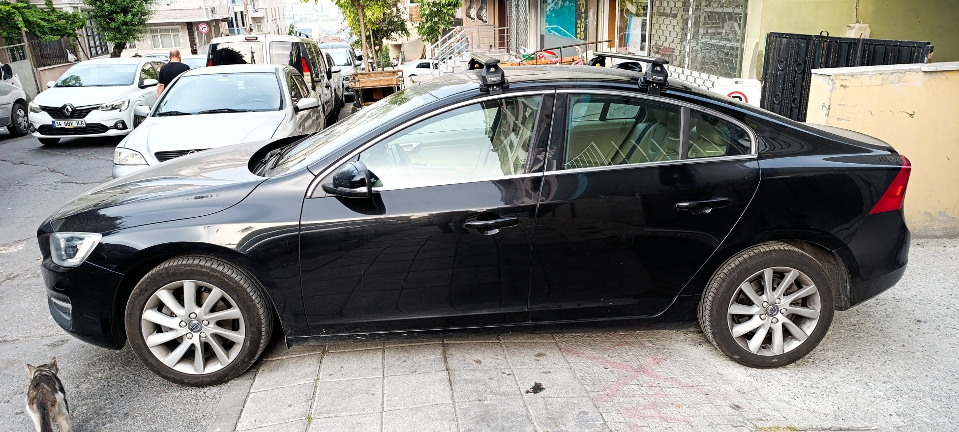 For Volvo S60 Sedan Roof Rack Cross Bar Normal Roof Alu Black 2012-2018 For Volvo S60 Sedan Roof Rack Cross Bar Normal Roof Alu Black 2012-2018
